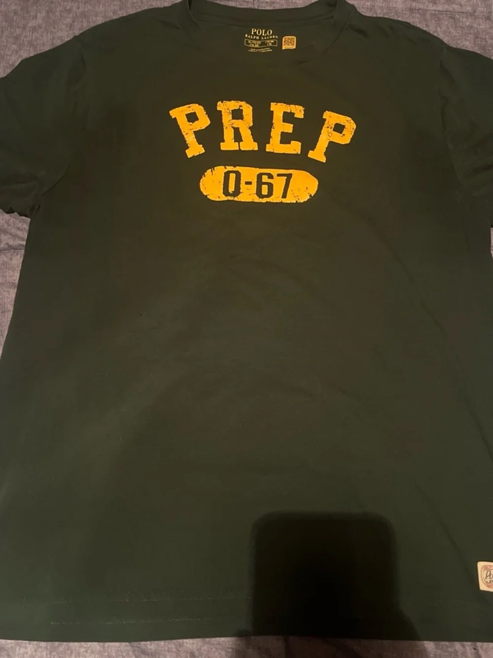 Polo by Ralph Lauren Dark Green PREP Graphic Tee with Yellow Logo